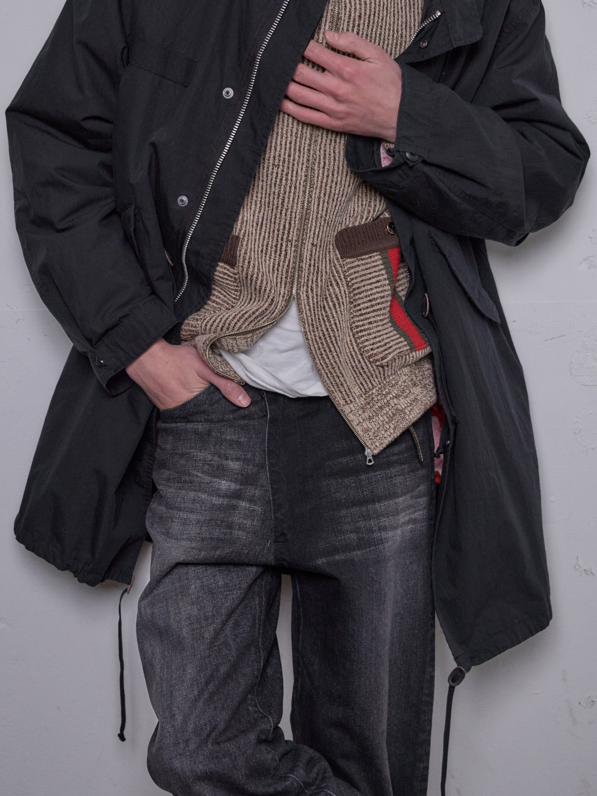 The DUFFER N NEPHEWS Split Denim Pants - Black Wash | WALD. ABENO