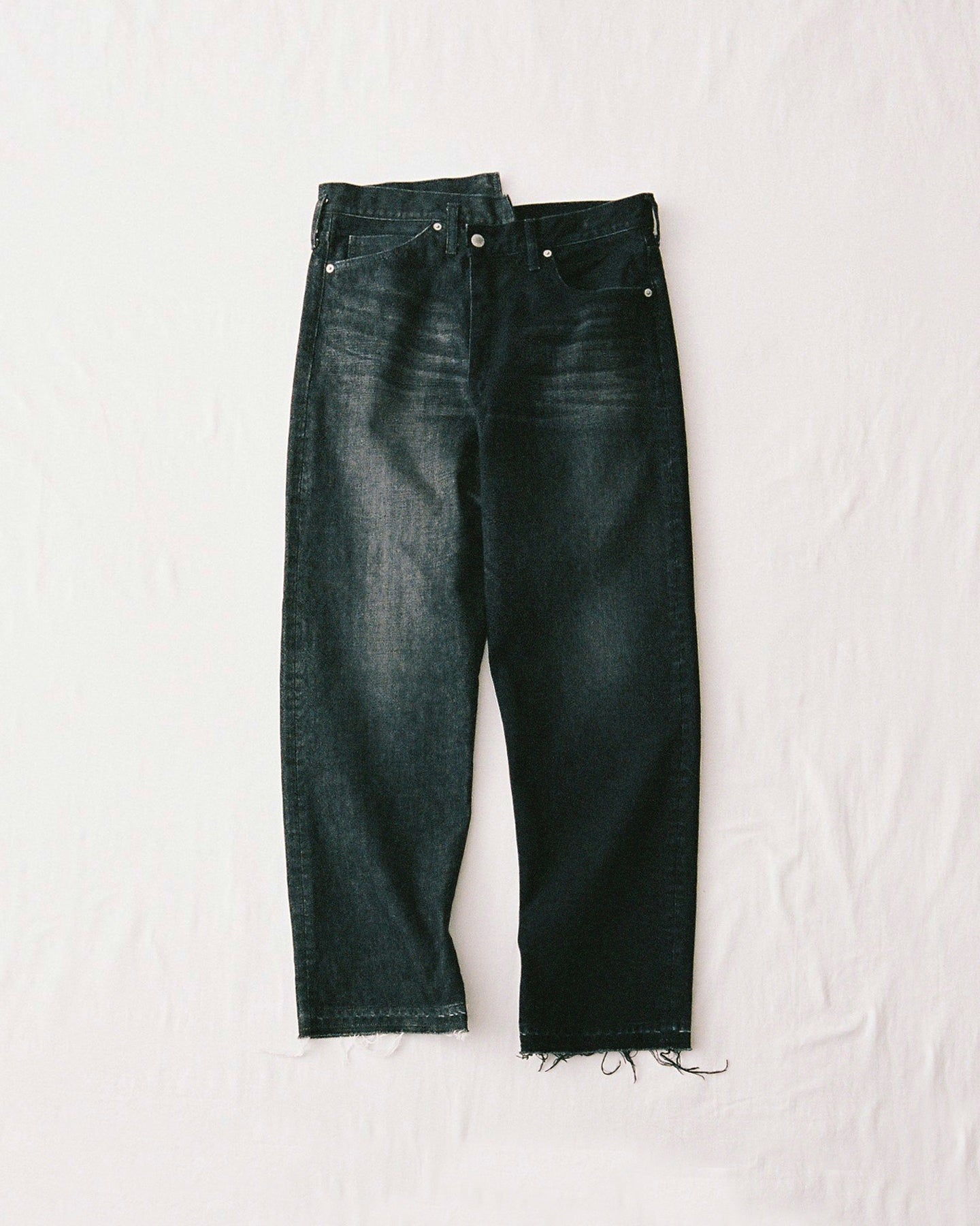 The DUFFER N NEPHEWS Split Denim Pants - Black Wash | WALD. ABENO
