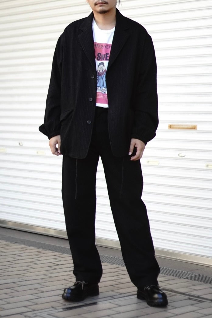 The DUFFER N NEPHEWS Milled Wool Trouser - Black | WALD. ABENO