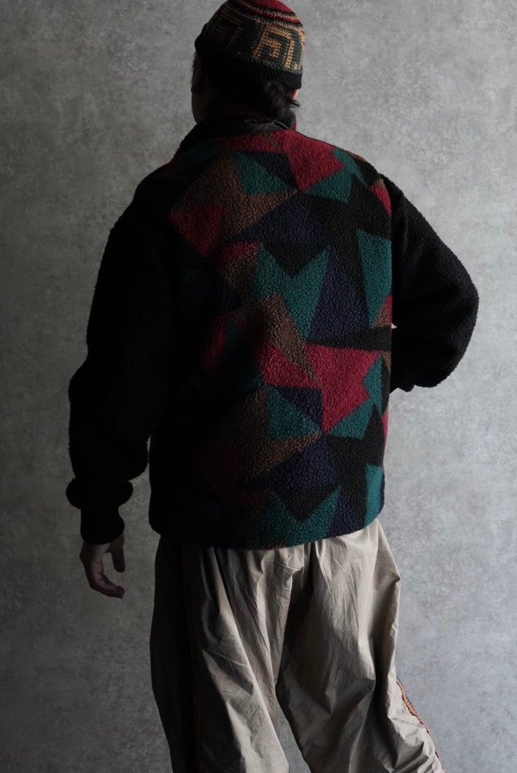The DUFFER N NEPHEWS Jacquard Boa Vest - Multi | WALD. ABENO