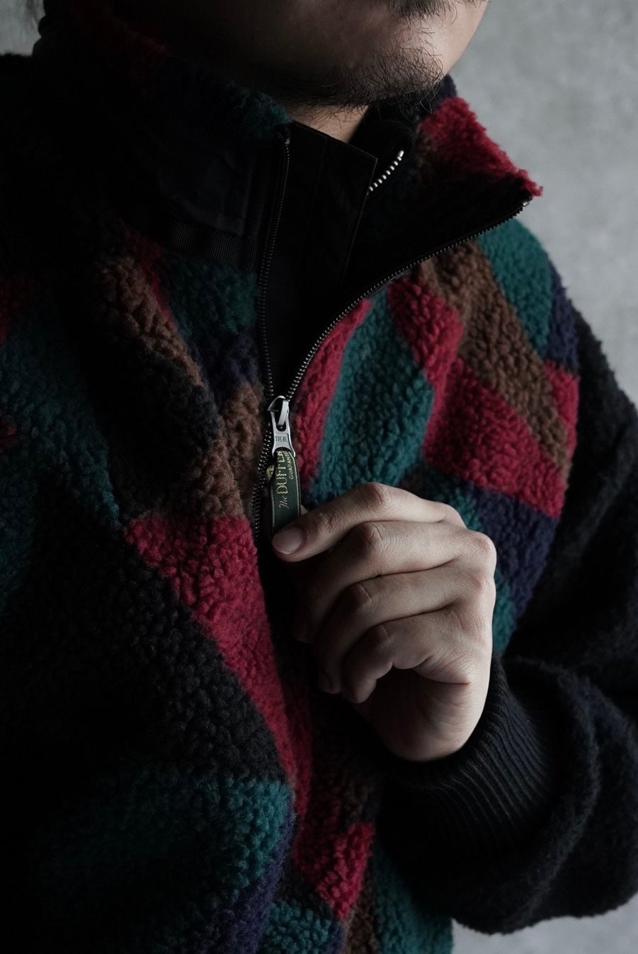The DUFFER N NEPHEWS VEST ドライバーズ The DUFFER N NEPHEWS Jacquard Boa Vest - Multi | WALD. ABENO