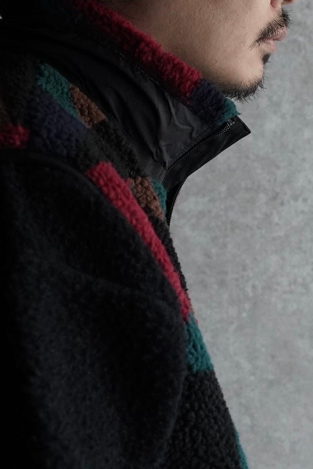 The DUFFER N NEPHEWS Jacquard Boa Vest - Multi | WALD. ABENO